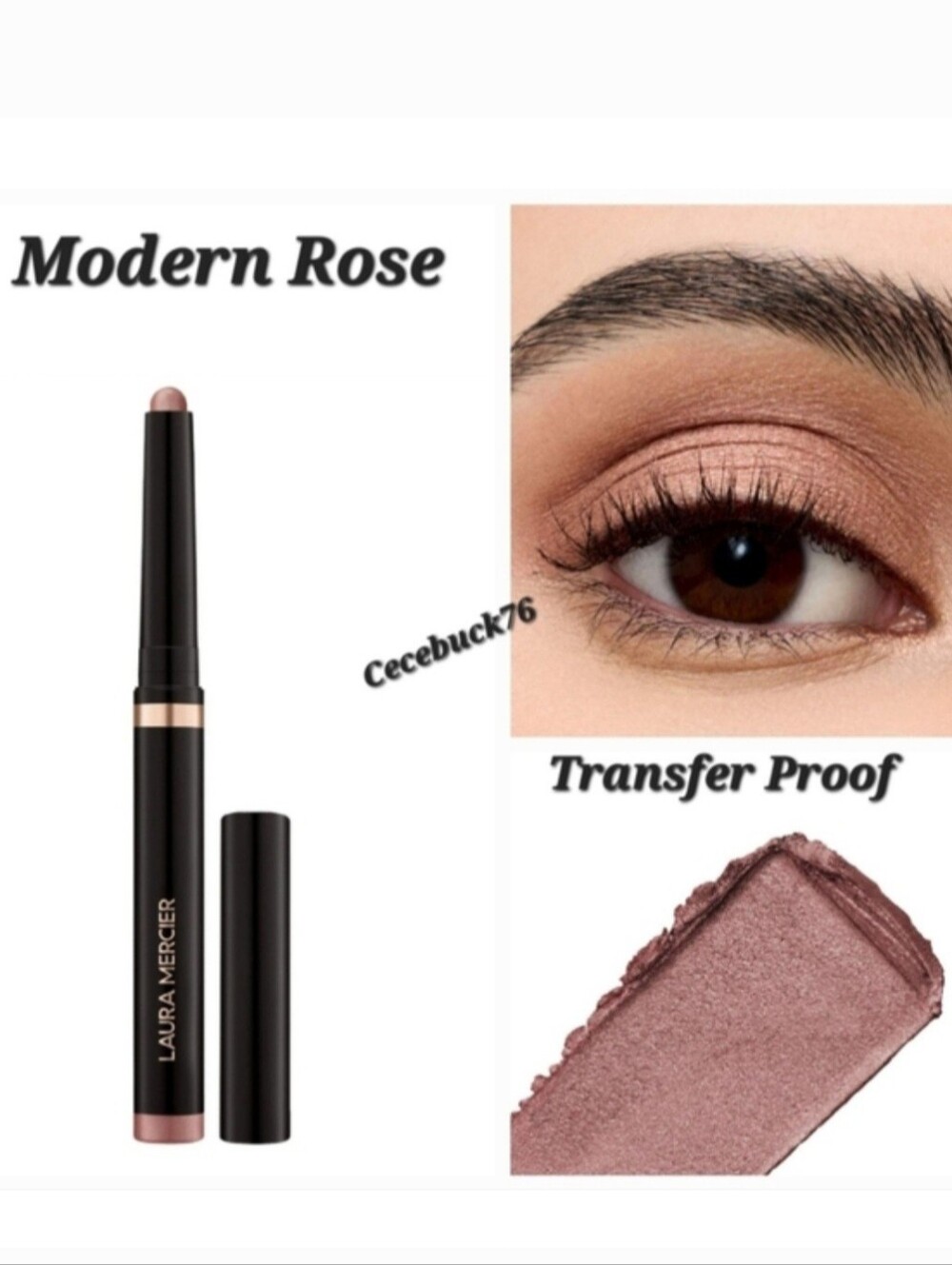 🌺Laura Mercier Modern Rose Caviar Stick Cream Eyeshadow Transfer Proof